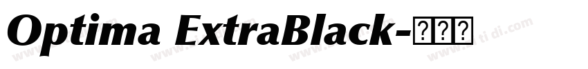 Optima ExtraBlack字体转换
